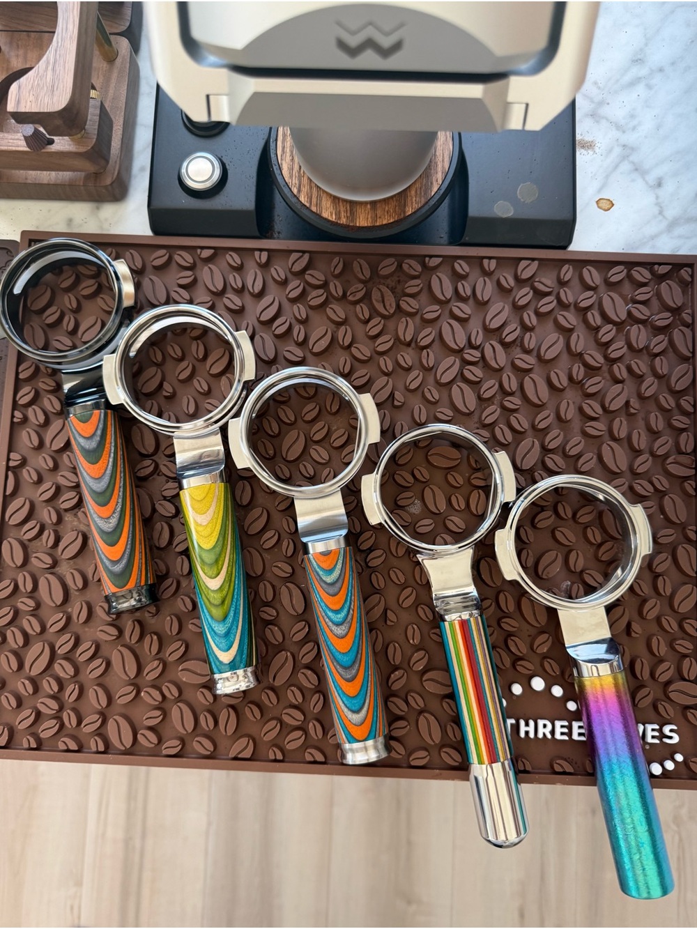 Colorful 58mm Bottomless Espresso Portafilter Handles